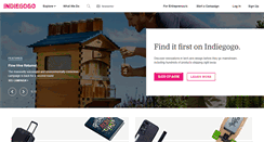 Desktop Screenshot of beta.indiegogo.com